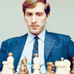 Foto del Gran Maestro y Campeón del Mundo de Ajedrez Bobby Fischer.