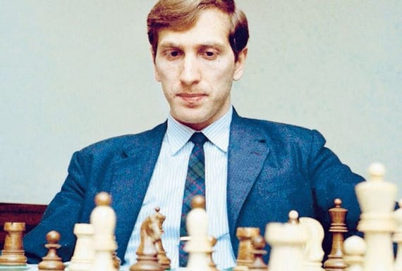 Foto del Gran Maestro y Campeón del Mundo de Ajedrez Bobby Fischer.